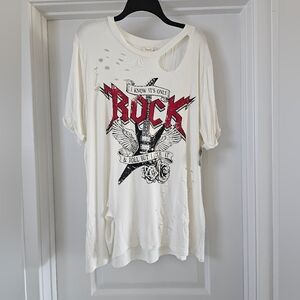 Distressed Rock N Roll Tee